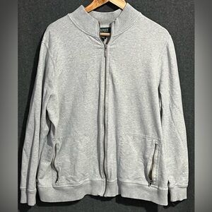 Lauren Ralph Lauren Light Heather Gray Zip-Up Sweatshirt